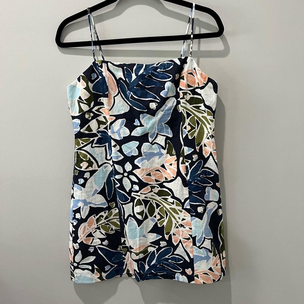 Lulus Lush Floral Linen Dress